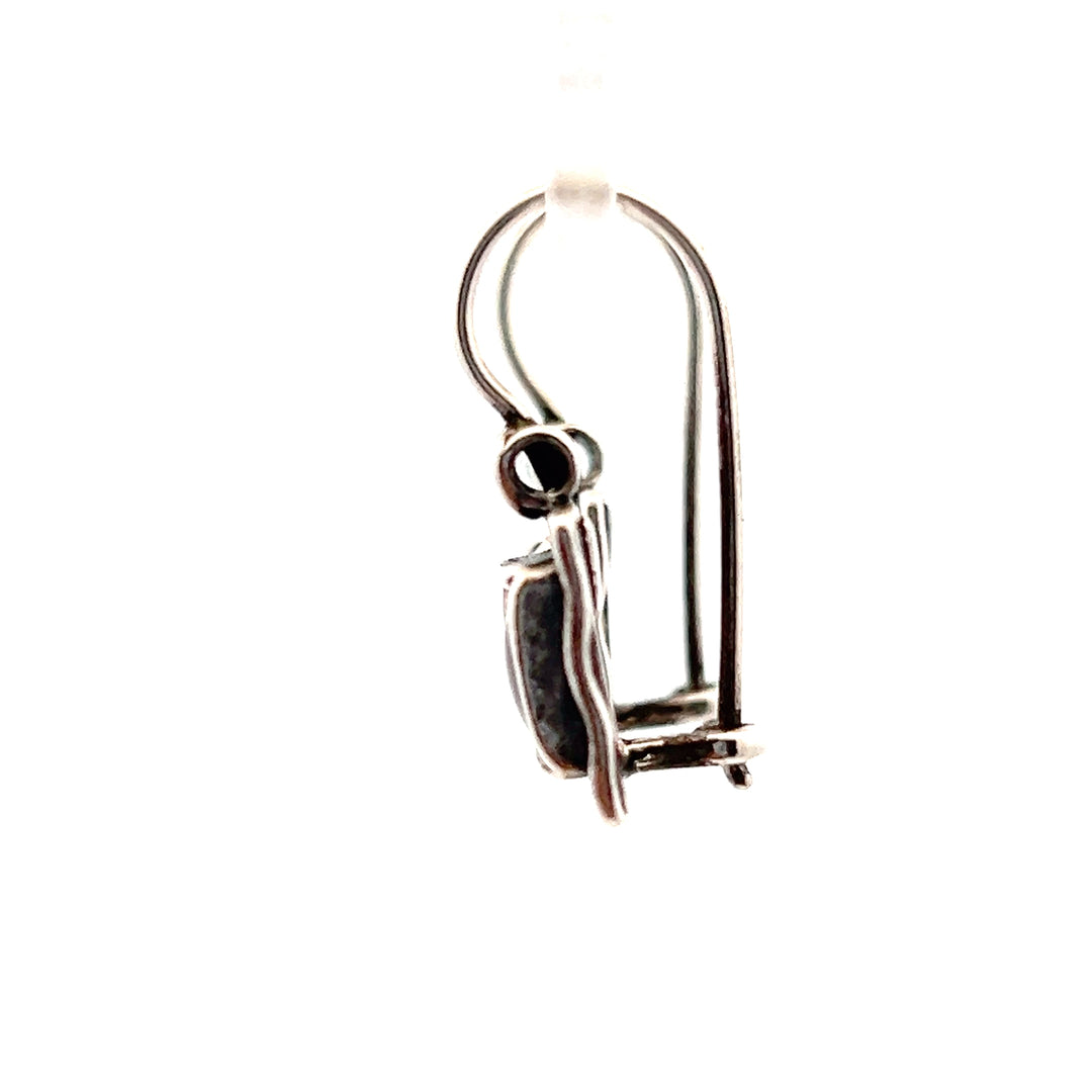 Estate Sterling Silver Square Garnet Earrings, Silpada