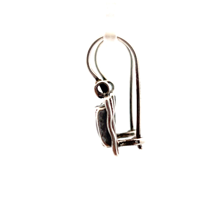 Estate Sterling Silver Square Garnet Earrings, Silpada