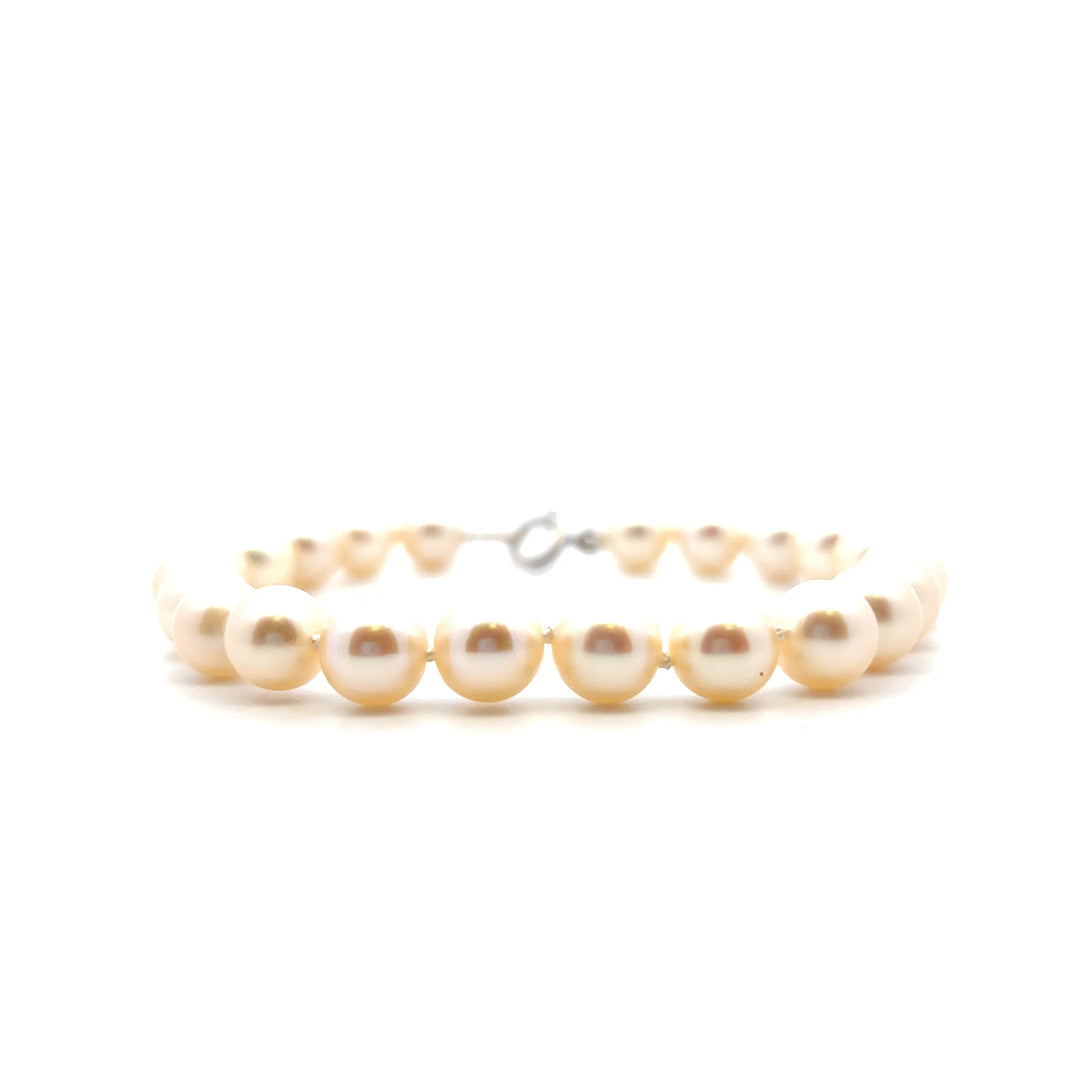 Estate 14KT White Gold Cultured Pearl Bracelet, ca. 1990's
