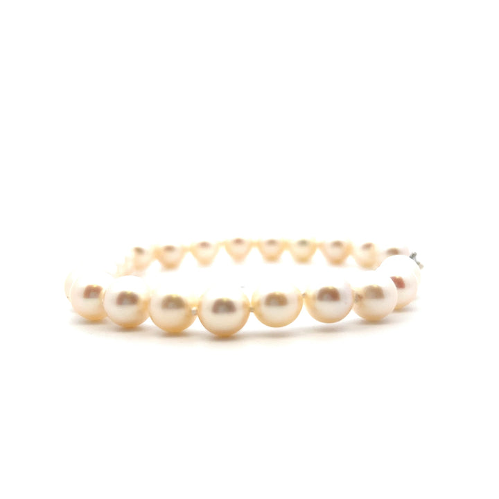Estate 14KT White Gold Cultured Pearl Bracelet, ca. 1990's