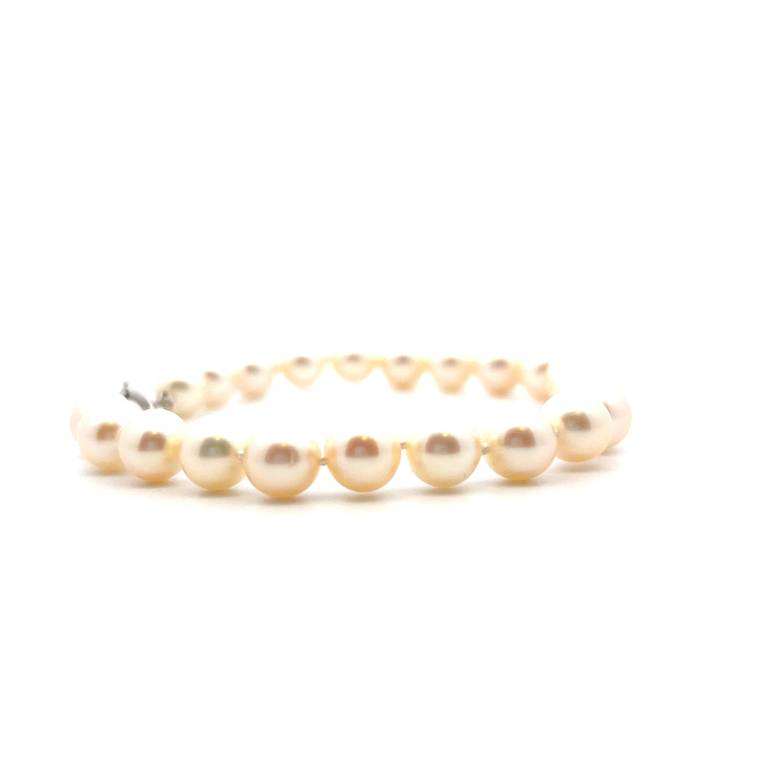 Estate 14KT White Gold Cultured Pearl Bracelet, ca. 1990's
