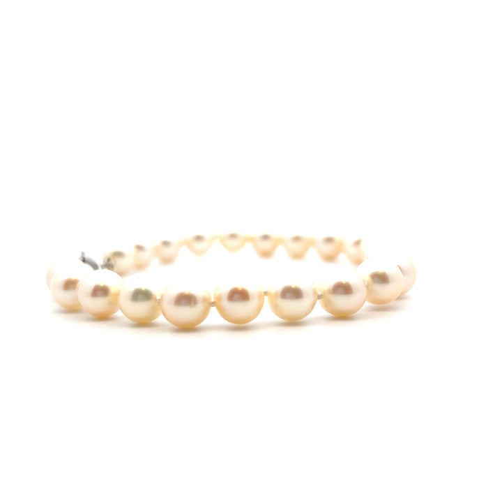 Estate 14KT White Gold Cultured Pearl Bracelet, ca. 1990's