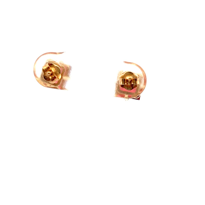 Estate 14KT Yellow Gold Square Garnet Studs