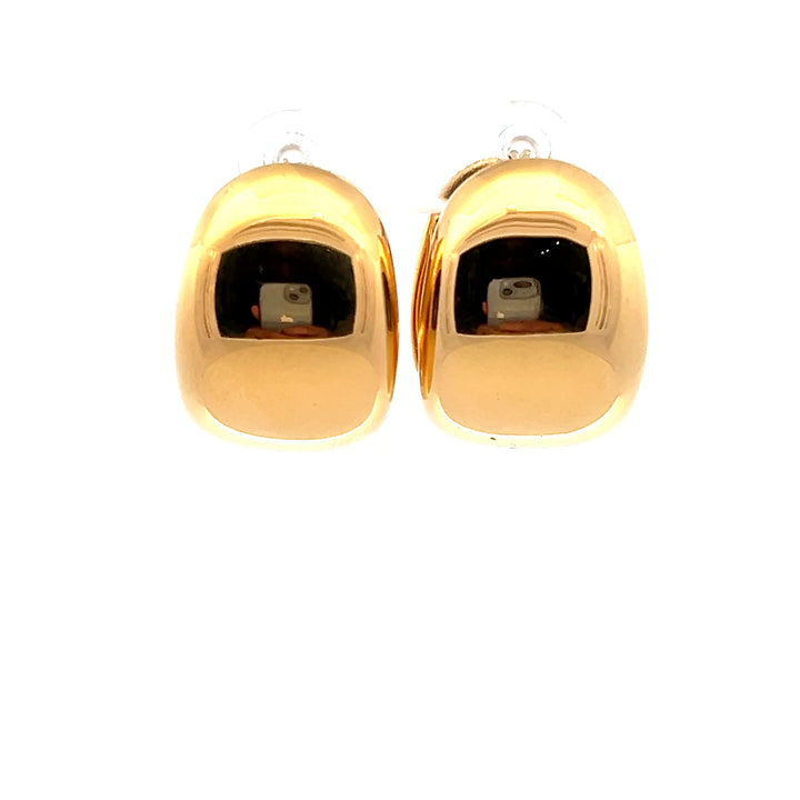 Estate 14KT Yellow Gold Hollow Wide Hoops