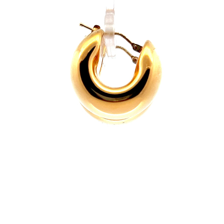 Estate 14KT Yellow Gold Hollow Wide Hoops