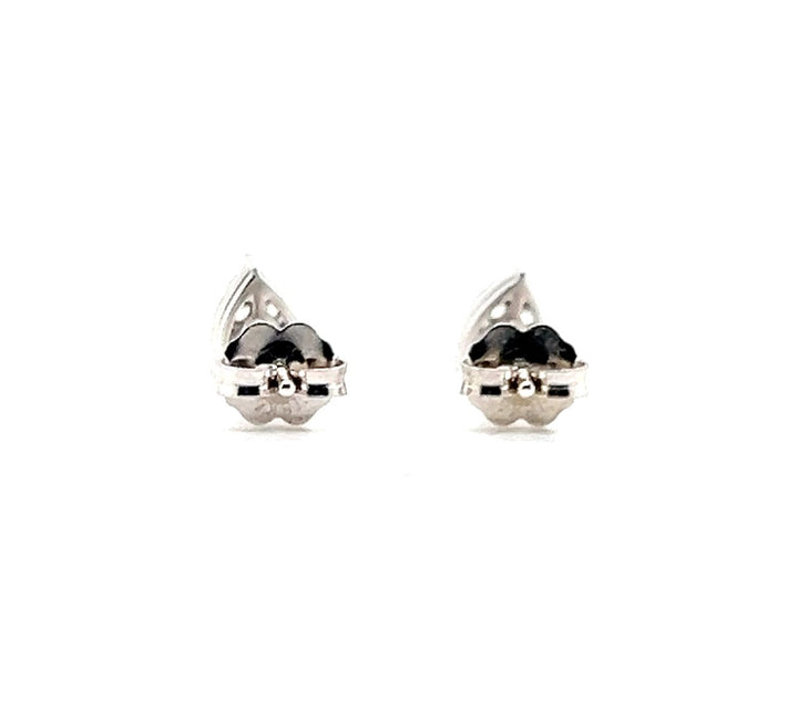 Estate 18KT White Gold Pear Shaped Diamond Earrings, Contemporary