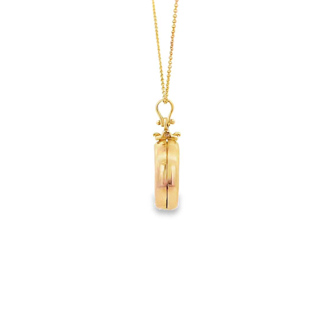 Estate 14K Yellow Gold Diamond Shaker Pendant Necklace