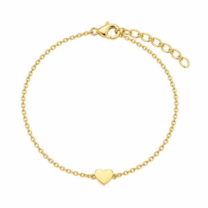 14K Yellow Gold Filled Mini Heart Bracelet