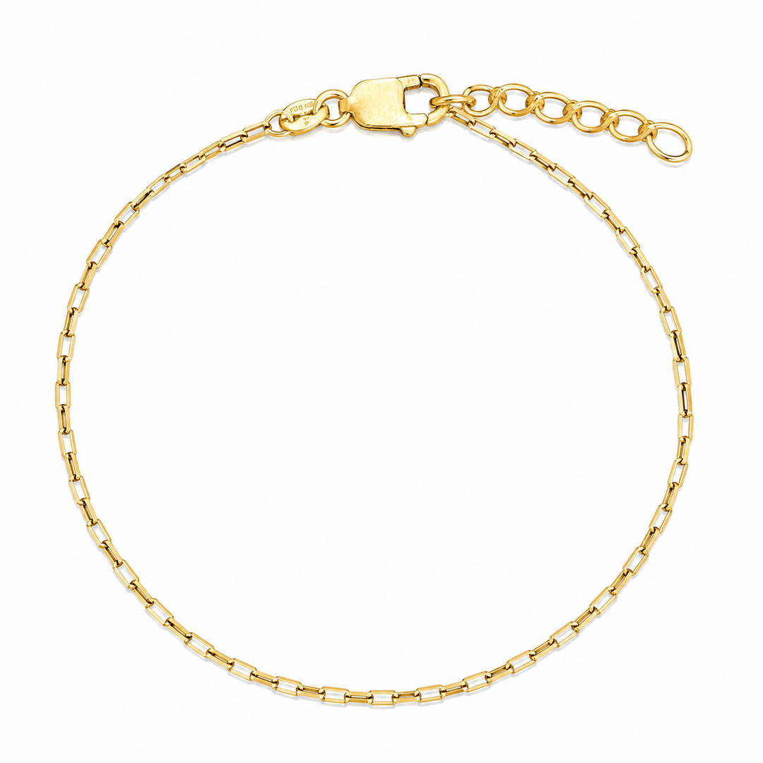 Gold Fill Box Chain Bracelet