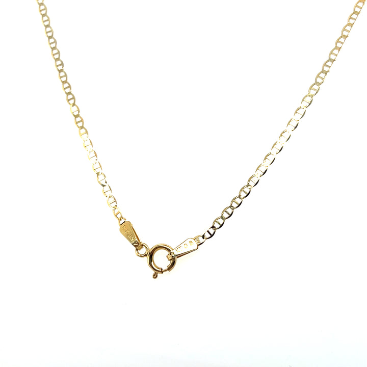 Estate 14 Yellow Gold 1.5MM Mariner Link Chain Necklace