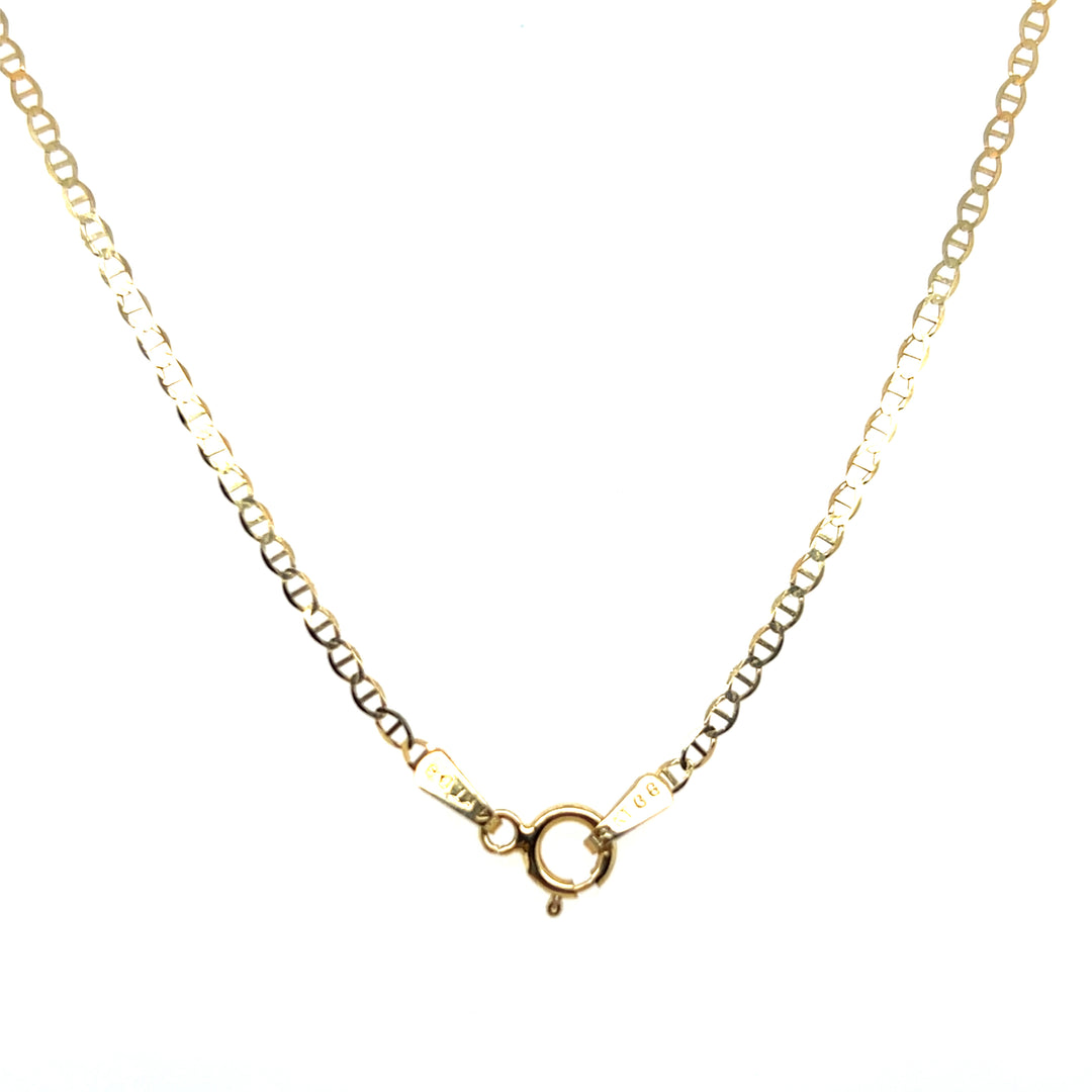 Estate 14 Yellow Gold 1.5MM Mariner Link Chain Necklace