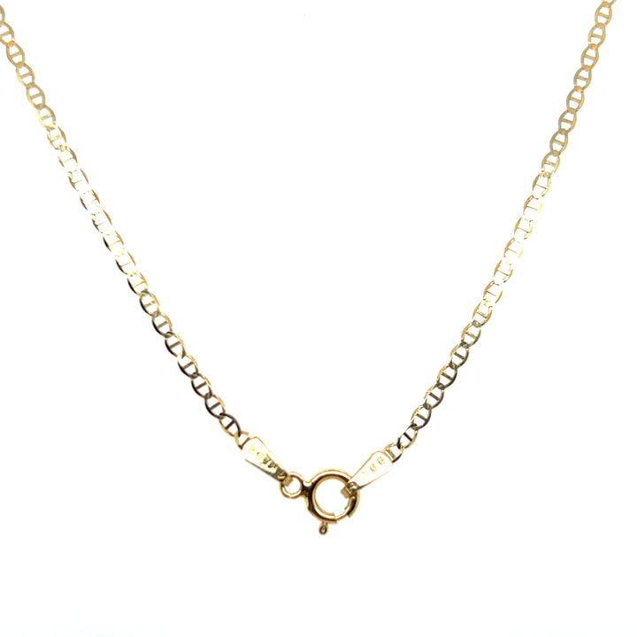 Estate 14 Yellow Gold 1.5MM Mariner Link Chain Necklace