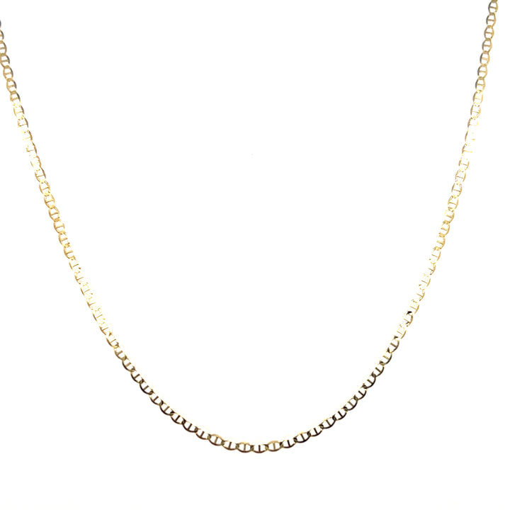 Estate 14 Yellow Gold 1.5MM Mariner Link Chain Necklace