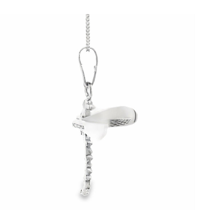 Estate Sterling Silver Dimensional Dragonfly Pendant