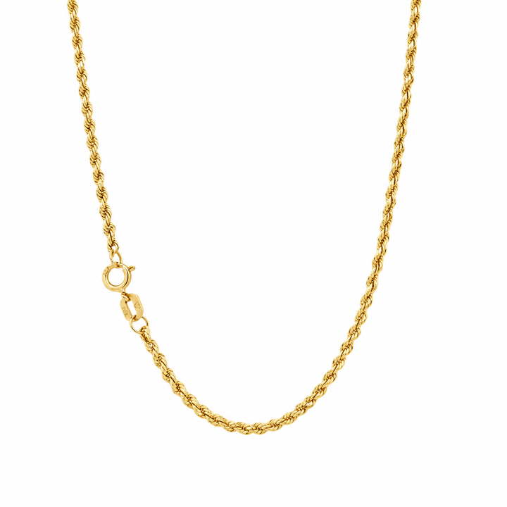 Estate 14K Yellow Gold Hollow Rope Chain 18"