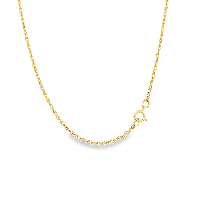 Estate 14K Yellow Gold Light Rope Chain 18" 1.16mm