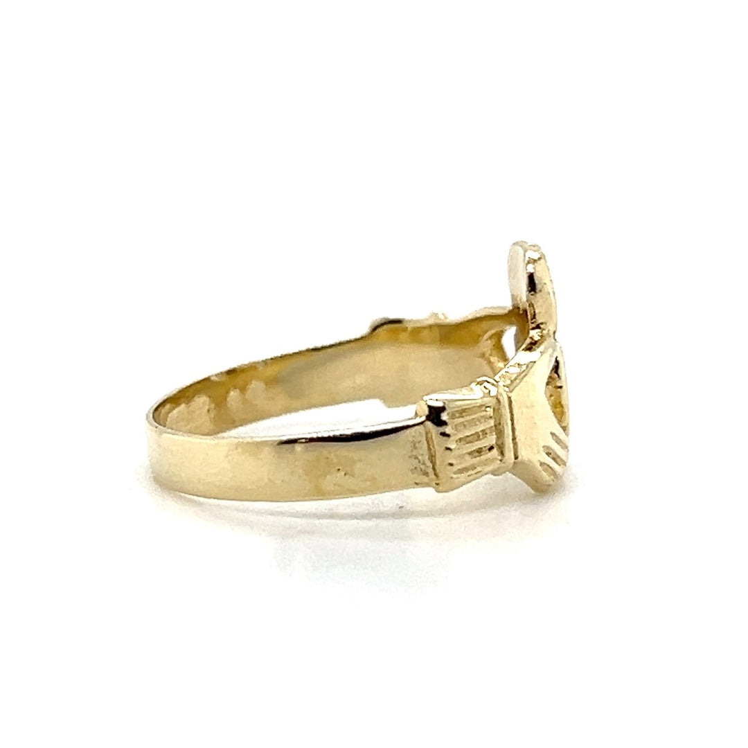 Estate 14K Yellow Gold Claddagh Ring