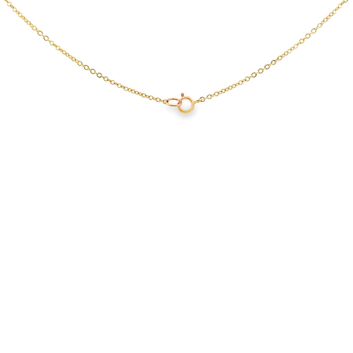 Estate 14K Two Tone Gold 0.63CTW Round Diamond Chevron Necklace