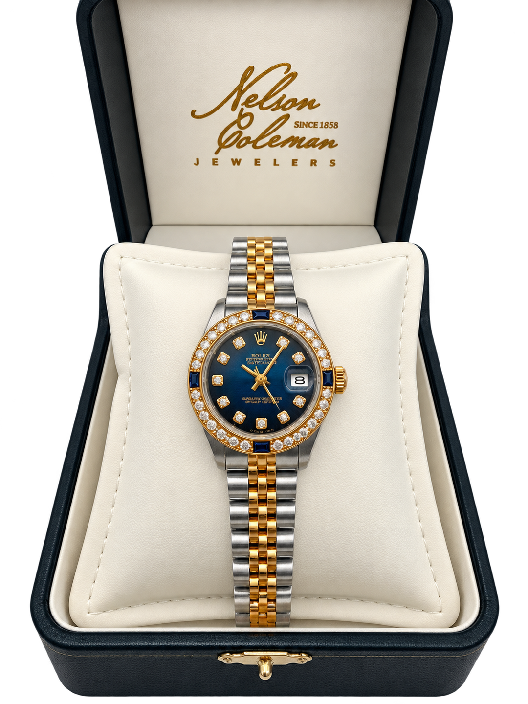 Estate Stainless Steel Two Tone Gold Rolex Watch