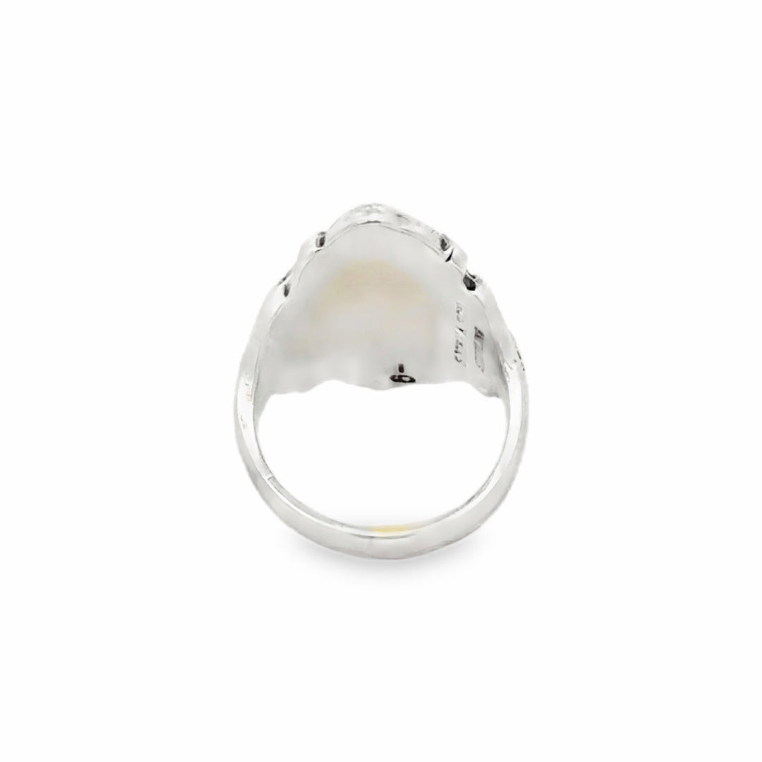 Estate Sterling Silver Rose Flower Ring