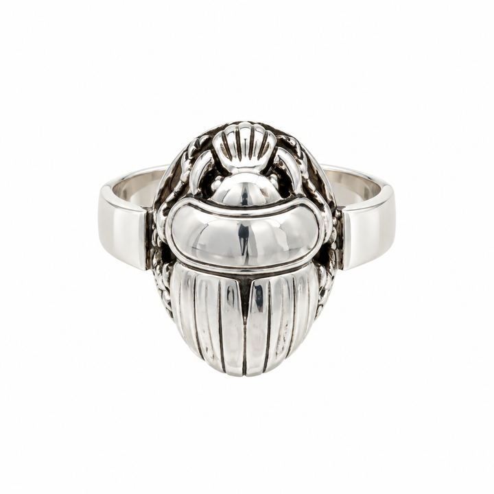 Estate Sterling Silver Scarab Beetle Ring
