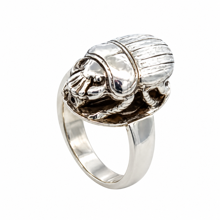 Estate Sterling Silver Scarab Beetle Ring