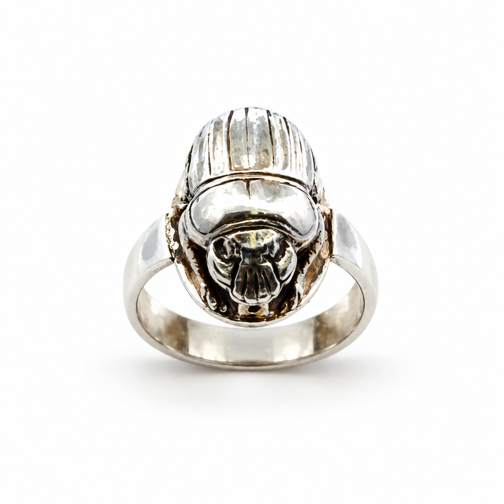 Estate Sterling Silver Scarab Beetle Ring