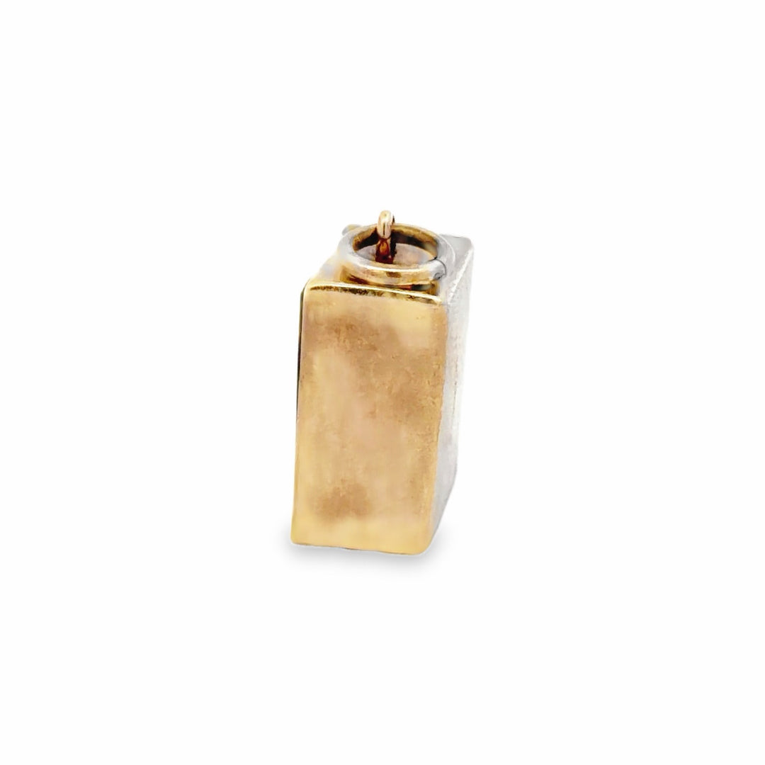 Estate Yellow Gold British Ten Shilling Note Pendant