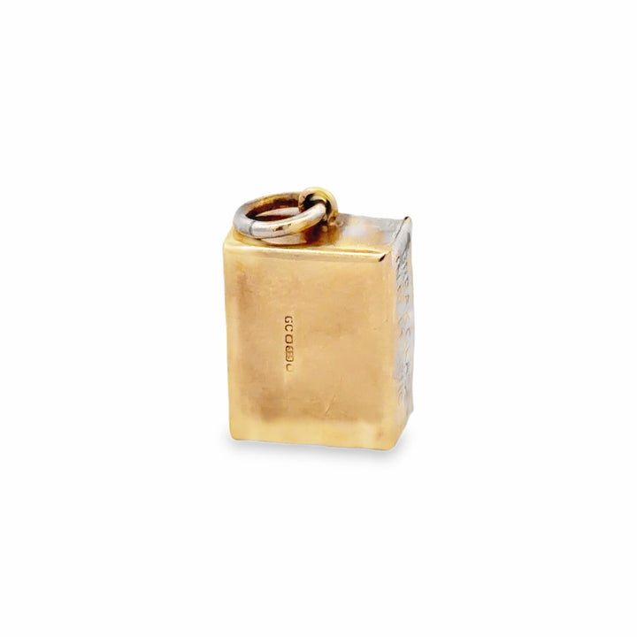 Estate Yellow Gold British Ten Shilling Note Pendant