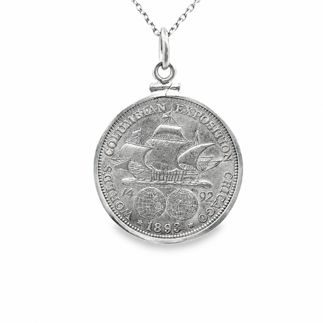 Estate Sterling Silver Solitaire Pendant