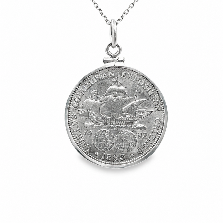 Estate Sterling Silver Solitaire Pendant