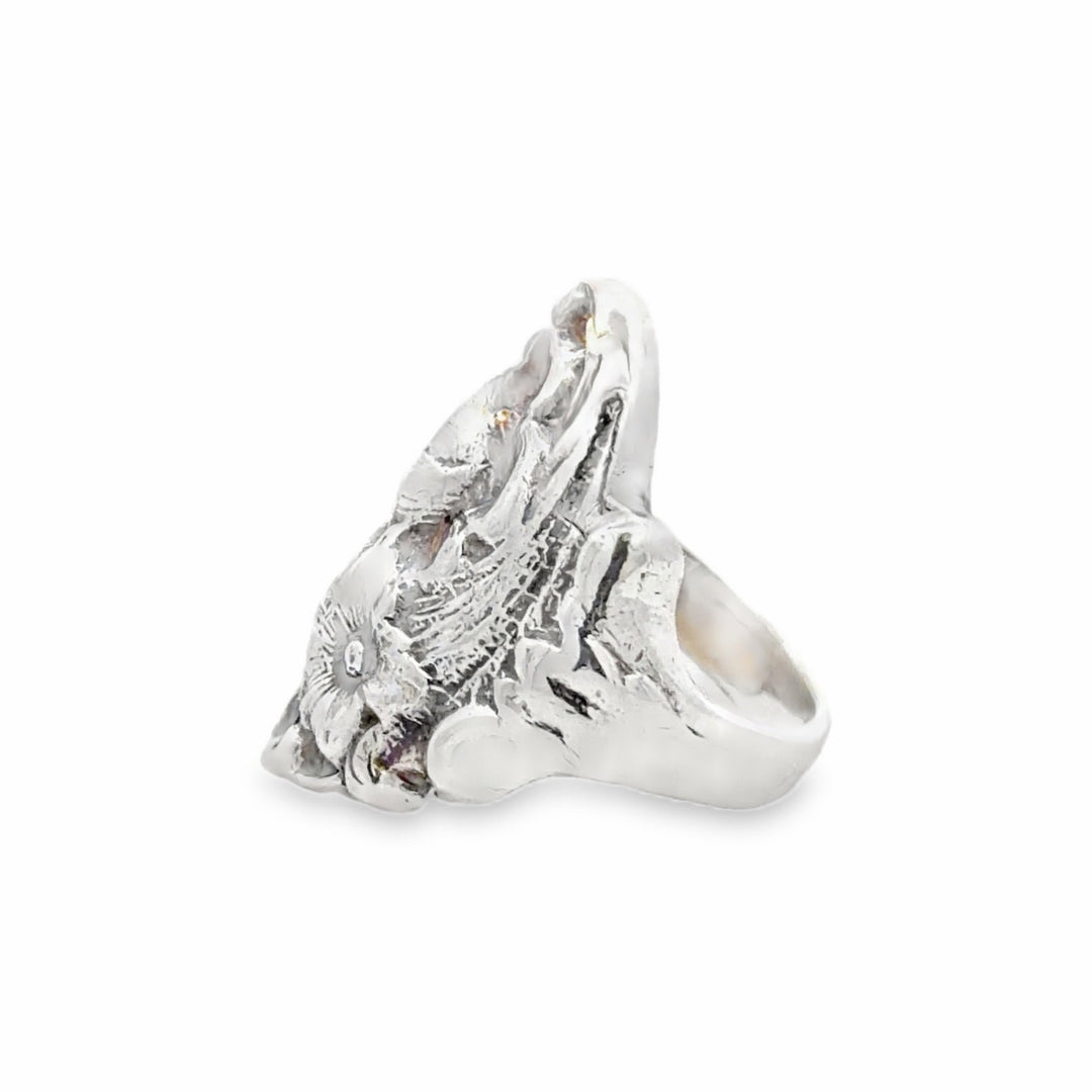 Estate Sterling Silver Flower Ring
