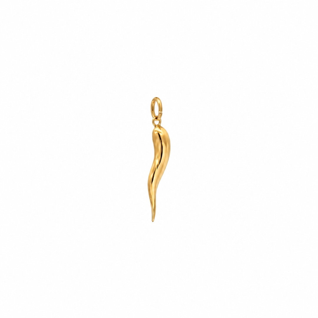 Estate 14K Yellow Gold Petite Italian Horn Cornicello Charm