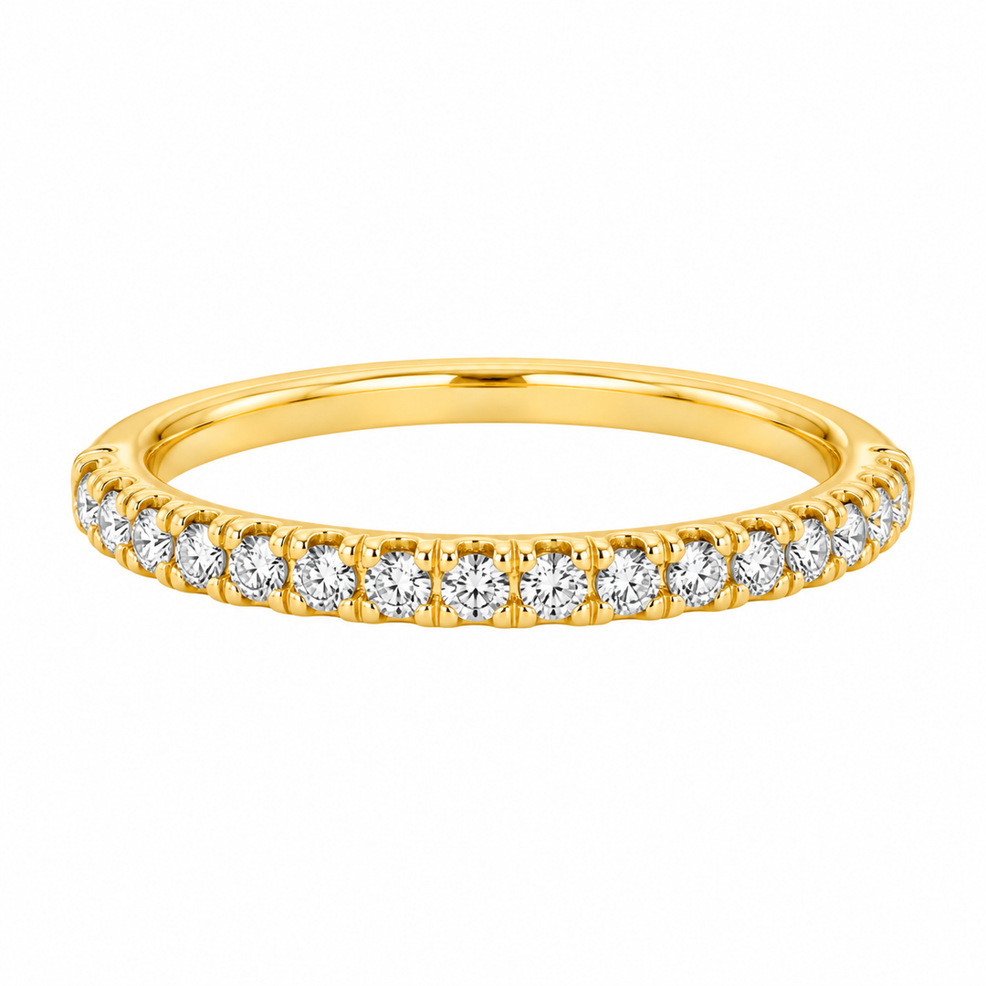 Estate 14K Yellow Gold 0.51CTW Round Diamond Wedding Band