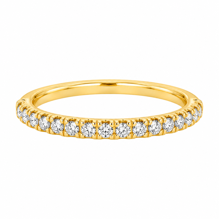 Estate 14K Yellow Gold 0.51CTW Round Diamond Wedding Band