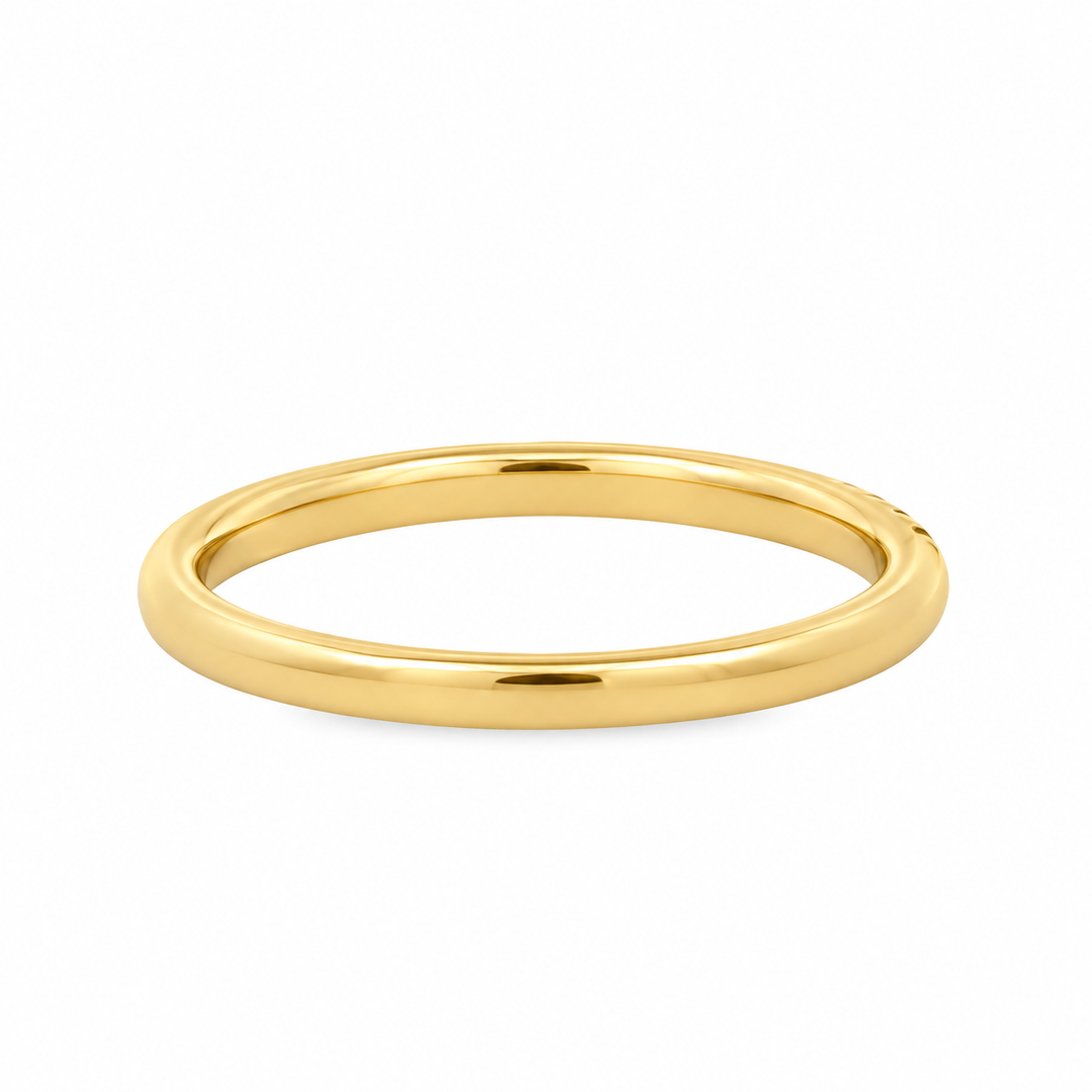 Estate 14K Yellow Gold 0.51CTW Round Diamond Wedding Band