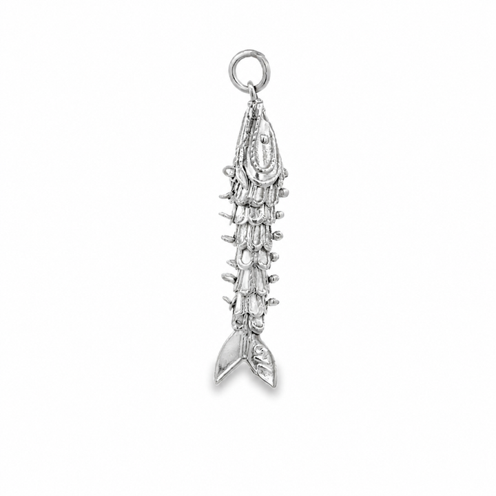 Estate Sterling Silver Articulated Fish Pendant