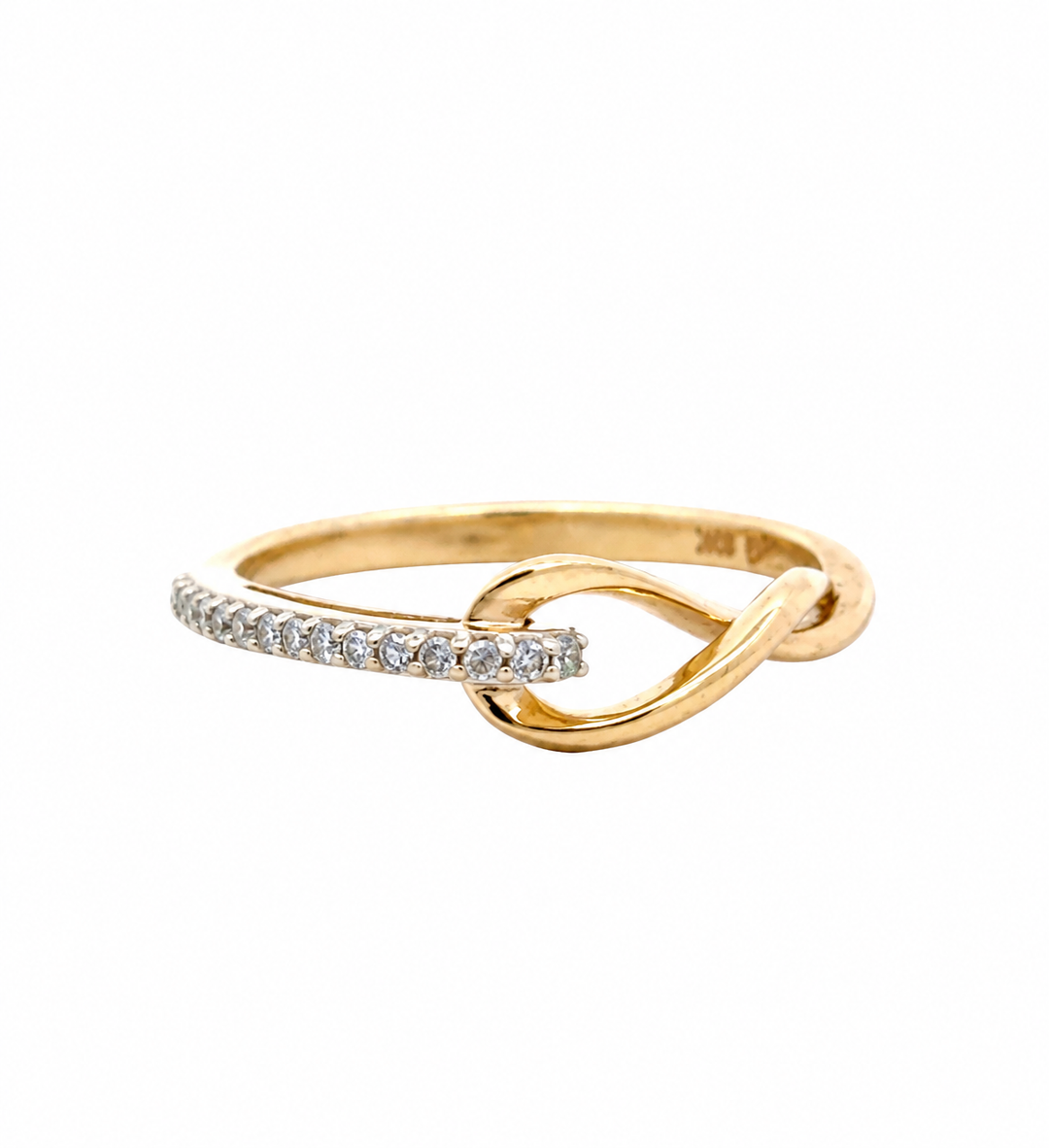 Estate 10K Yellow Gold 0.14CTW Round Diamond Ring