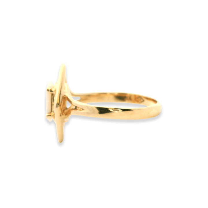 Estate 14K Yellow Gold Vintage Opal Geometric Ring