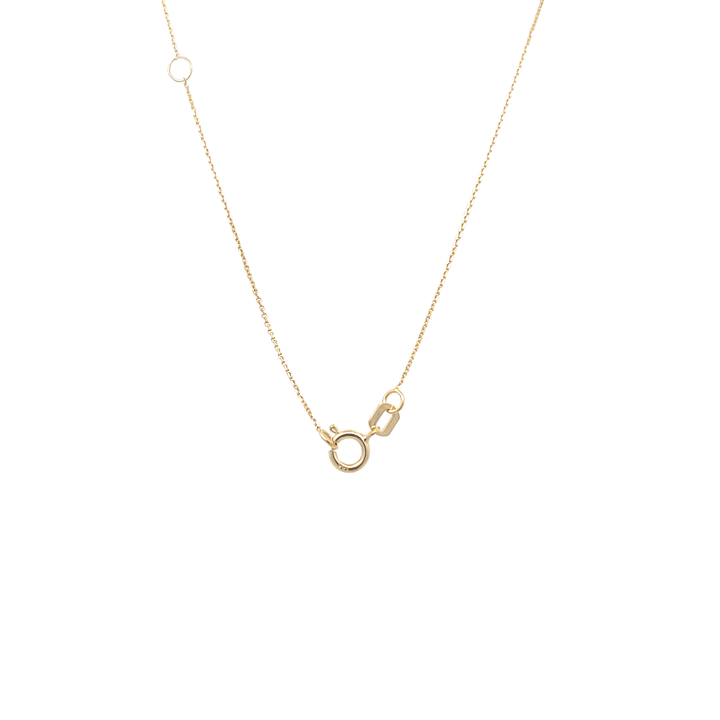 14K Yellow Gold 4MM Ruby and Diamond Necklace