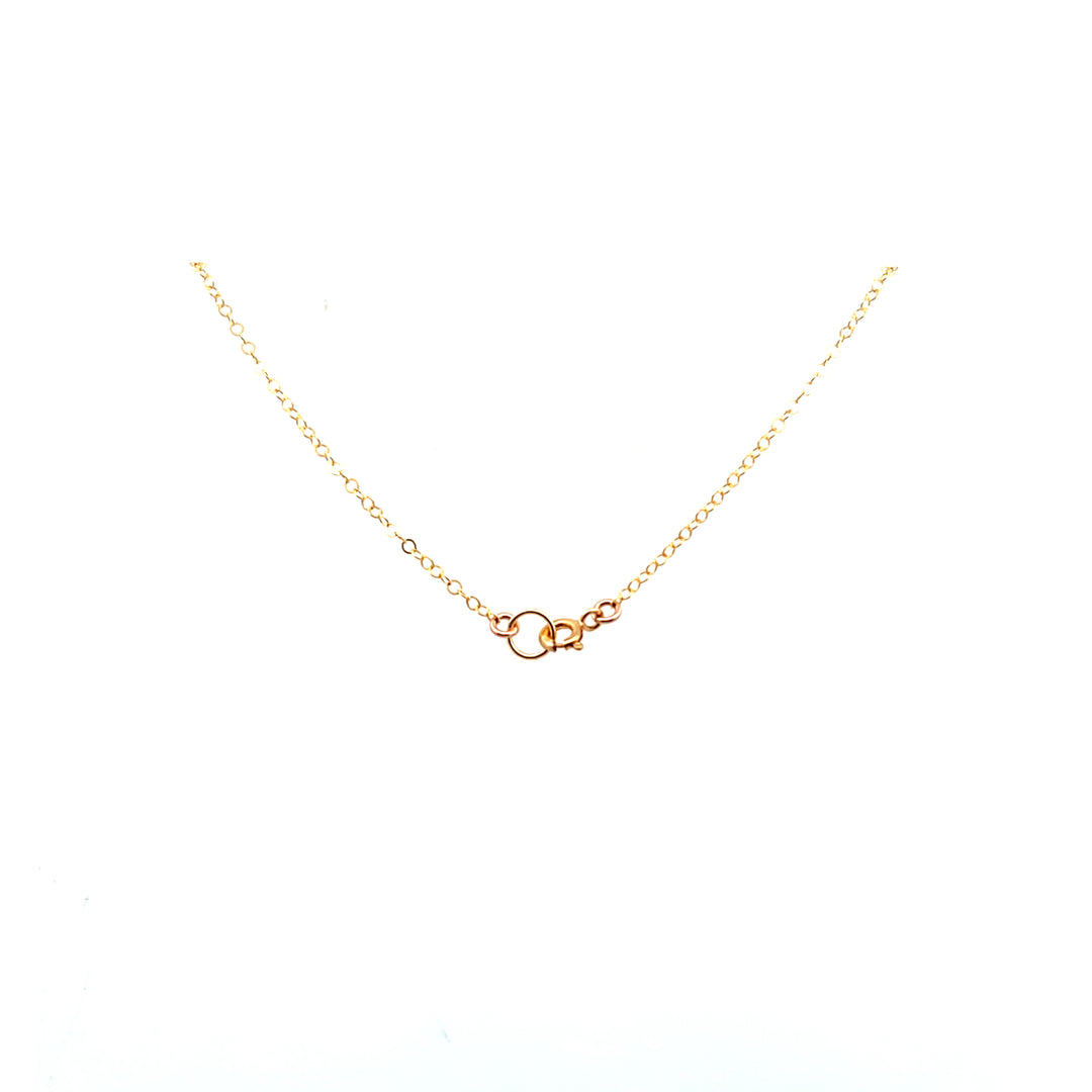 Yellow Gold-Filled Black Onyx Bar Station Necklace