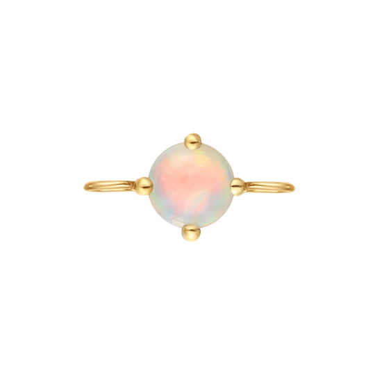 14K Yellow Double Bail Opal Charm by Aurelie Gi