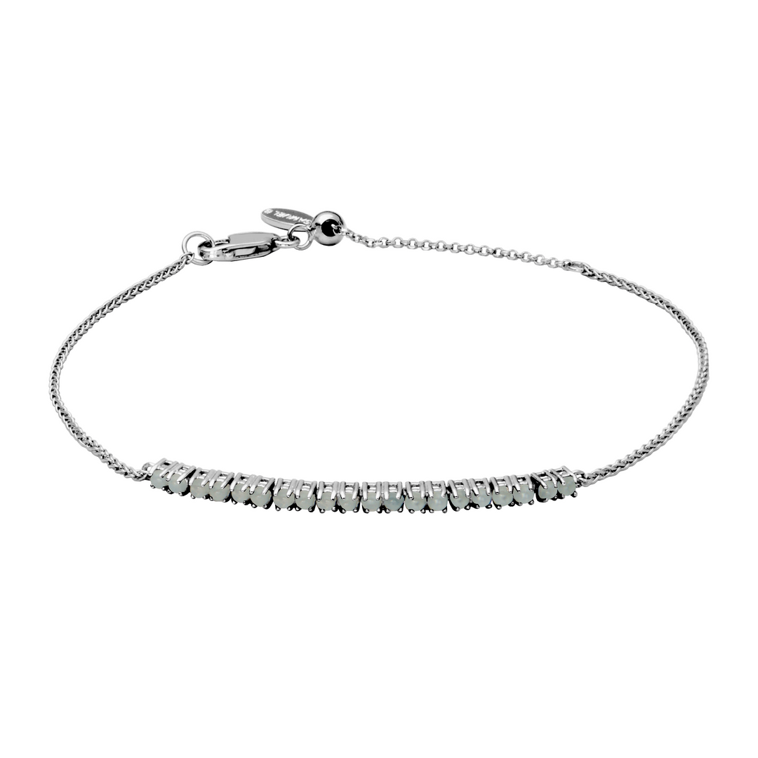 Sterling Silver Ethiopian Opal Bolo Bracelet by Samuel B.