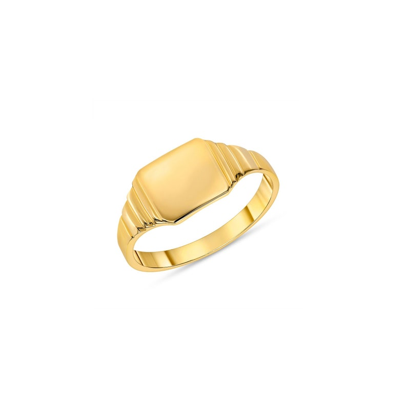 10K Yellow Gold Petite Signet Ring