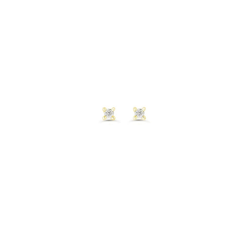 14K Yellow Gold 0.06ctw Petite Diamond Stud Earrings