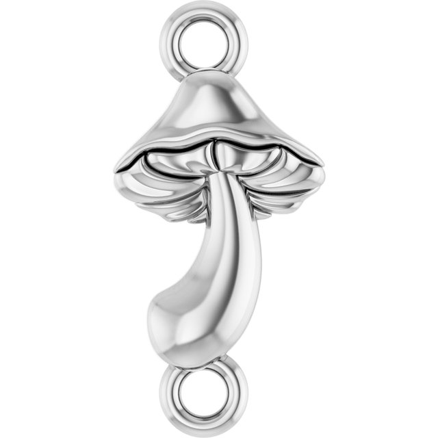 Sterling Silver Permanent Jewelry Mushroom Bracelet Charm by Stuller