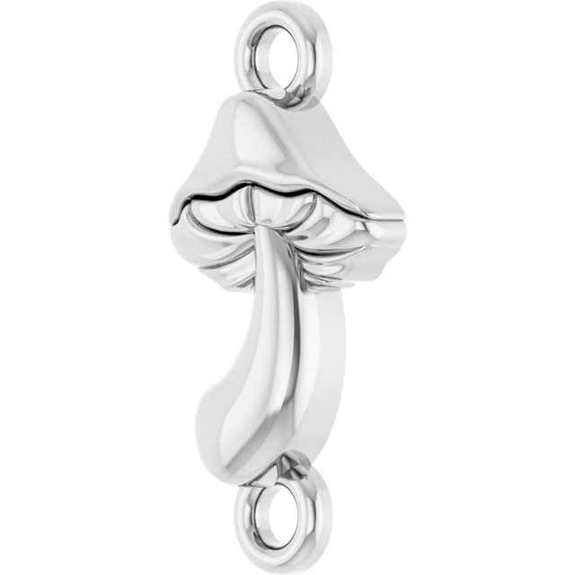 Sterling Silver Permanent Jewelry Mushroom Bracelet Charm by Stuller