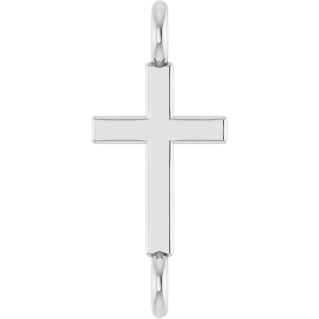 Sterling Silver Permanent Jewelry Cross Bracelet Charm by Stuller
