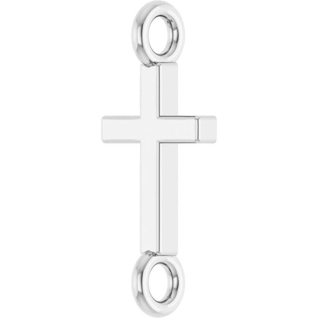 Sterling Silver Permanent Jewelry Cross Bracelet Charm by Stuller