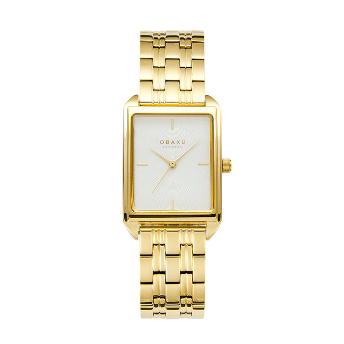 Obaku Kamille Women's Gold-Tone Rectangular Watch